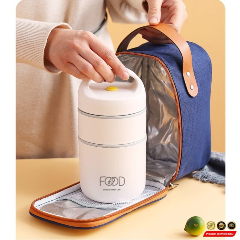 Kotak Makan Tahan Panas Lunch Box Double Layer – [MRH2] - Image 6