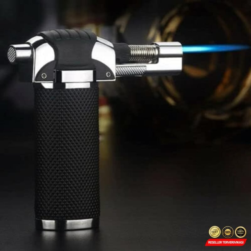 Yofeil Mancis Korek Api Gas Refillable Butane Torch Flame Gun - Black [MRH2] - Image 4