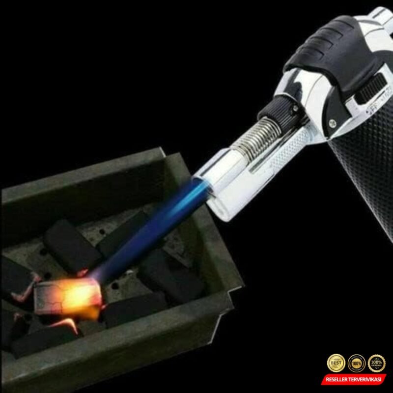 Yofeil Mancis Korek Api Gas Refillable Butane Torch Flame Gun - Black [MRH2] - Image 5