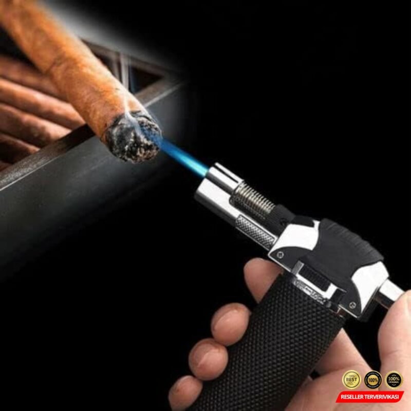 Yofeil Mancis Korek Api Gas Refillable Butane Torch Flame Gun - Black [MRH2] - Image 6