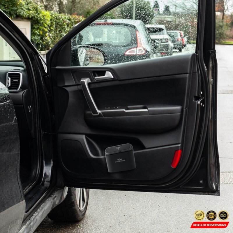 OTOHEROES Tempat Sampah Mobil Trash Bin Pressing Type - Black [MRH2] - Image 6