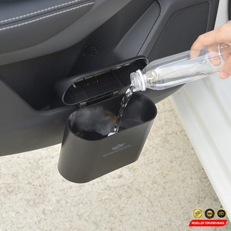 OTOHEROES Tempat Sampah Mobil Trash Bin Pressing Type - Black [MRH2] - Image 7