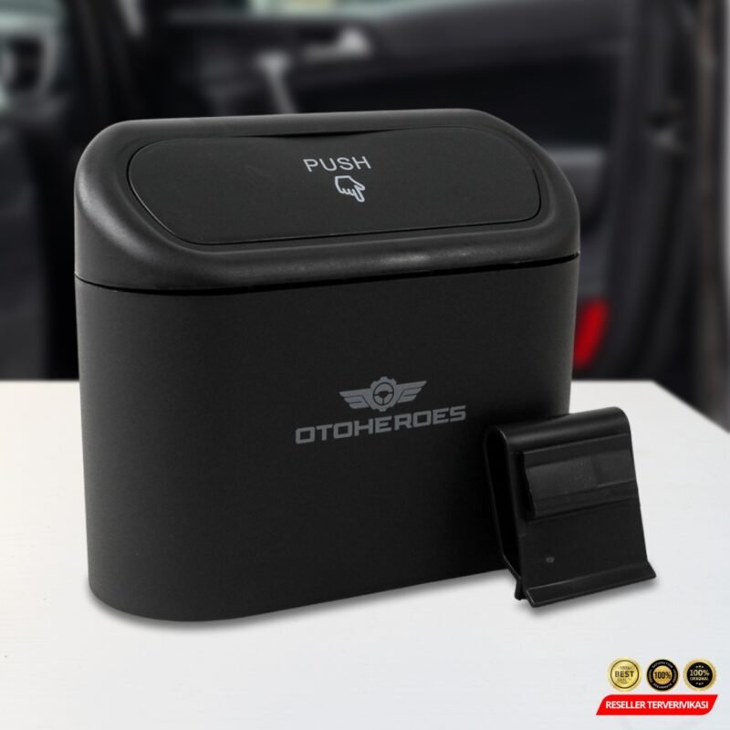 OTOHEROES Tempat Sampah Mobil Trash Bin Pressing Type - Black [MRH2] - Image 9