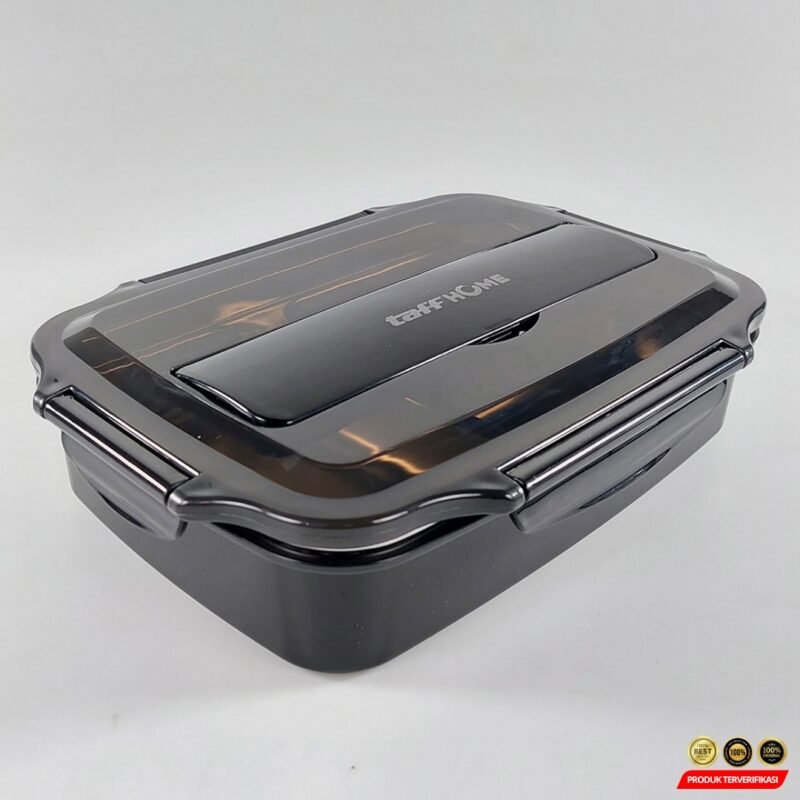 TaffHOME Kotak Makan Lunch Box Stainless Steel 3 Grid 1L – [MRH2] - Image 2