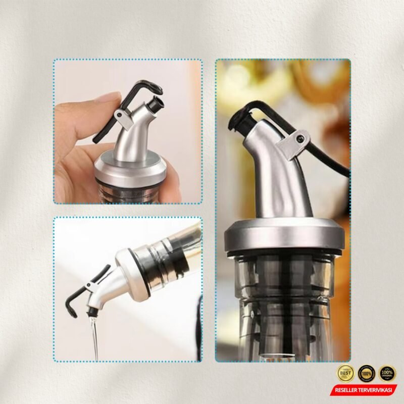 LeePourer Tutup Botol Minyak Olive Oil Vinegar Lock Plug Seal - Black [MRH2] - Image 3