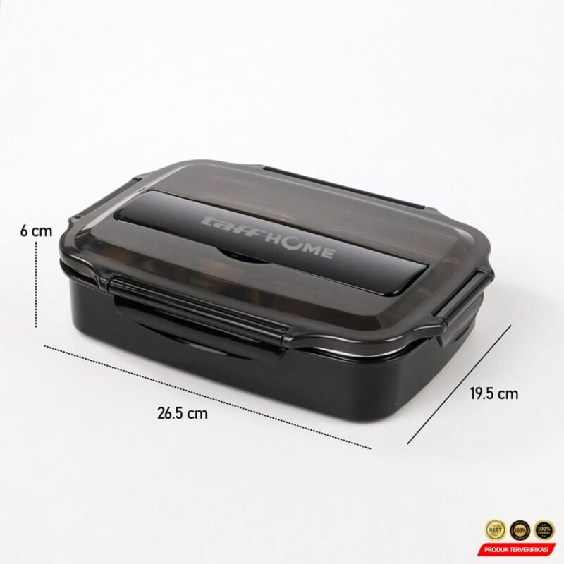TaffHOME Kotak Makan Lunch Box Stainless Steel 3 Grid 1L – [MRH2] - Image 8