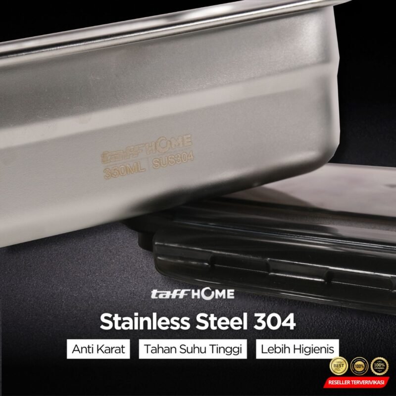 TaffHOME Kotak Makan Anti Tumpah Lunch Box Stainless Steel – [MRH2] - Image 3