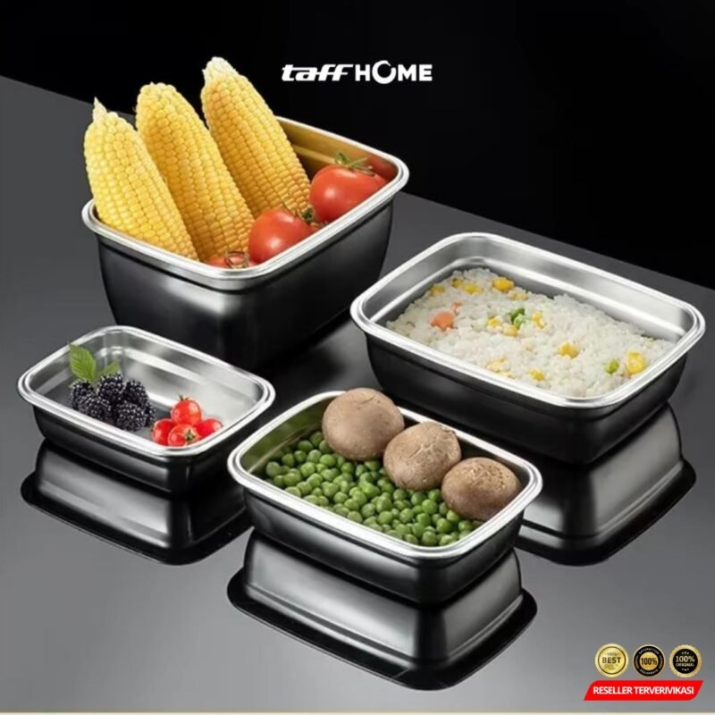 TaffHOME Kotak Makan Anti Tumpah Lunch Box Stainless Steel – [MRH2] - Image 6
