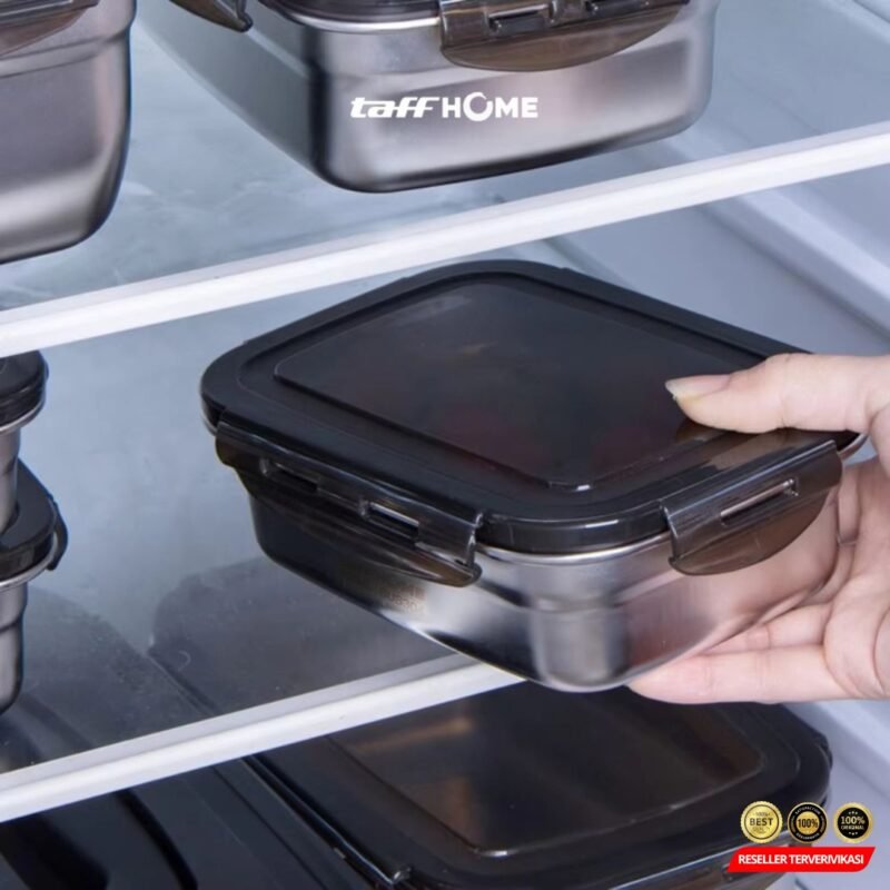 TaffHOME Kotak Makan Anti Tumpah Lunch Box Stainless Steel – [MRH2] - Image 7