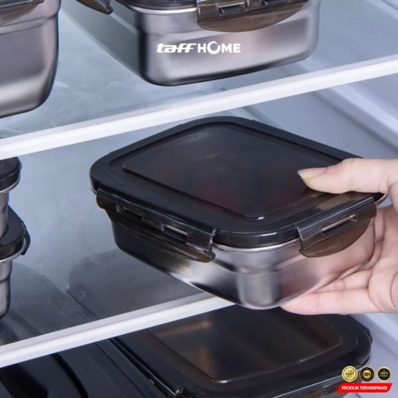 TaffHOME Kotak Makan Anti Tumpah Lunch Box Stainless Steel – [MRH2] - Image 6