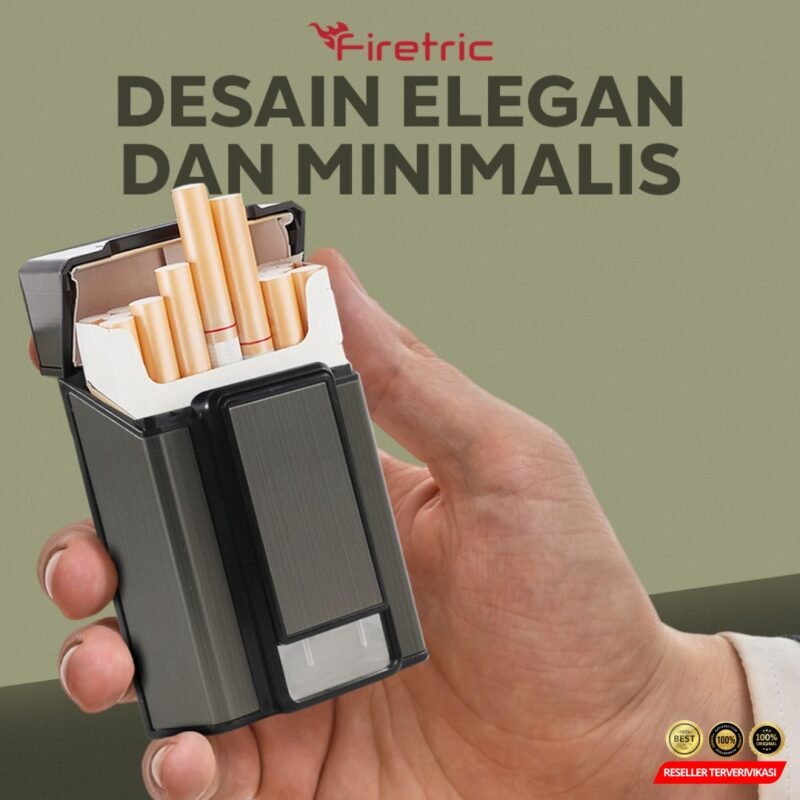 Firetric Focus Kotak Rokok 20 Slot dengan Korek Elektrik Pyrotechnic – [MRH2] - Image 5