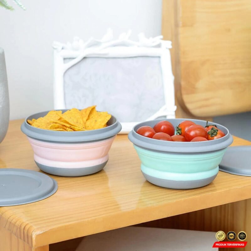 LORV Kotak Makan Lunch Box 3in1 Foldable Silicone – [MRH2] - Image 4