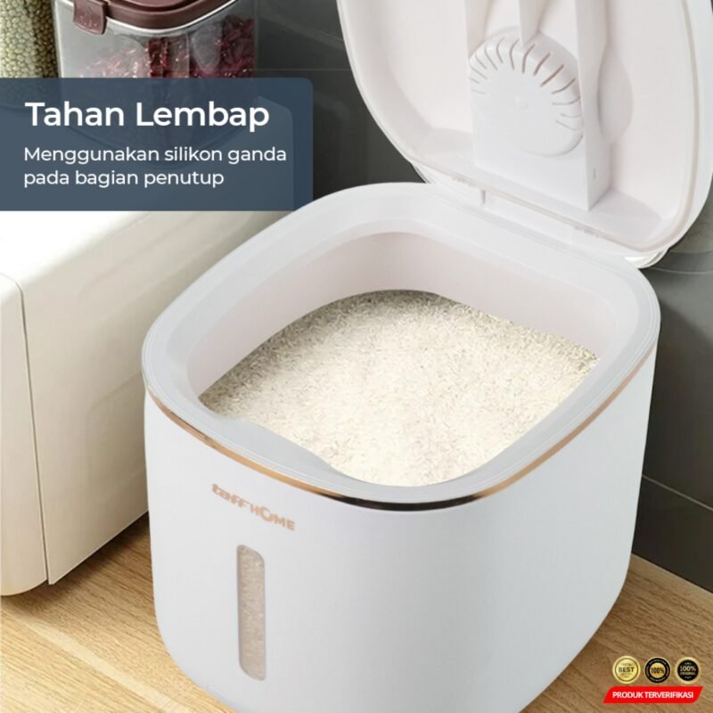 TaffHOME Wadah Penyimpan Beras Makanan 5kg – [MRH2] - Image 2