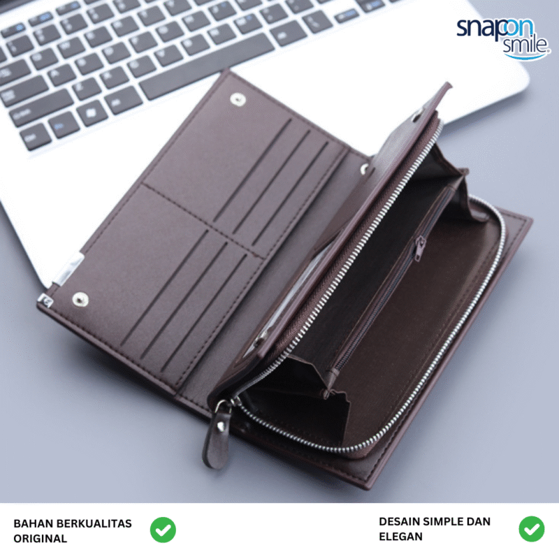 Zolizeon Dompet Kulit Panjang Pria Wanita Ekslusif Model Panjang Original Import [MRH3] - Image 3
