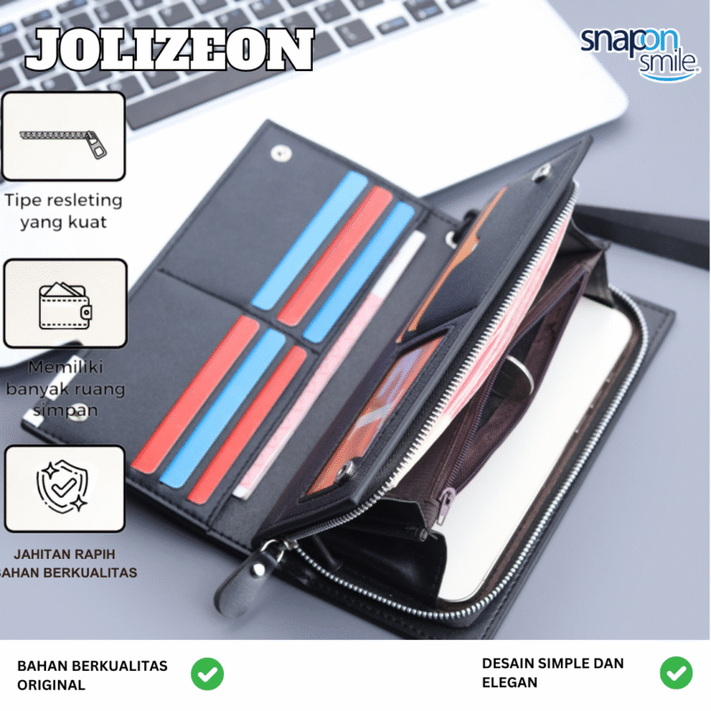 Zolizeon Dompet Kulit Panjang Pria Wanita Ekslusif Model Panjang Original Import [MRH3] - Image 4