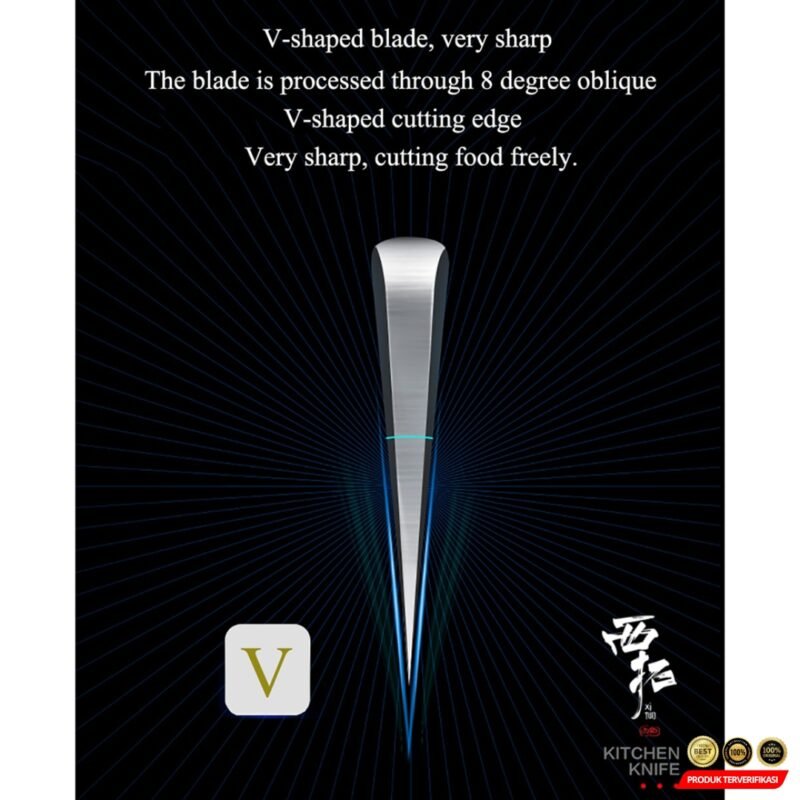 XITUO Pisau dapur Stainless Steel 7 inci Santoku Knife – [MRH2] - Image 8