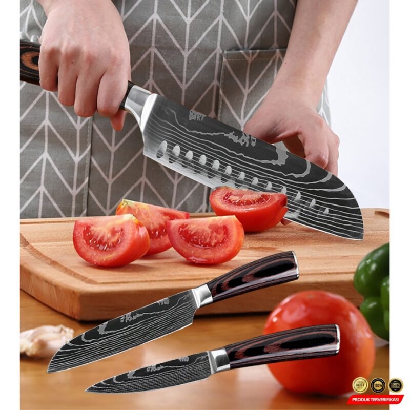 XITUO Pisau dapur Stainless Steel 5 inci Santoku Knife – [MRH2] - Image 3