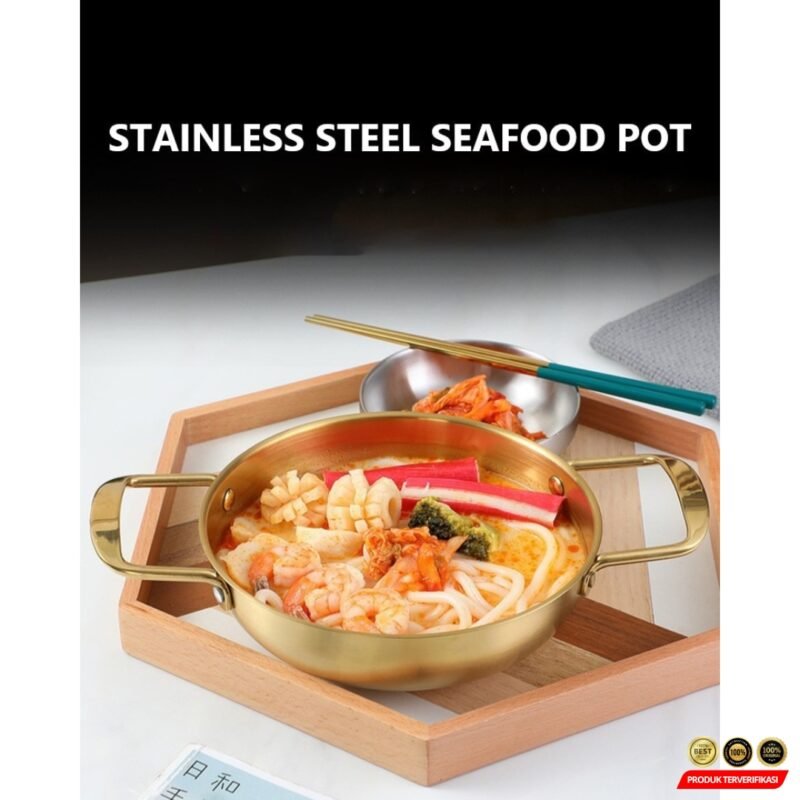 Corazon Panci Korea Noodle Pot Stainless Steel Anti Karat 25cm - Silver [MRH2] - Image 6