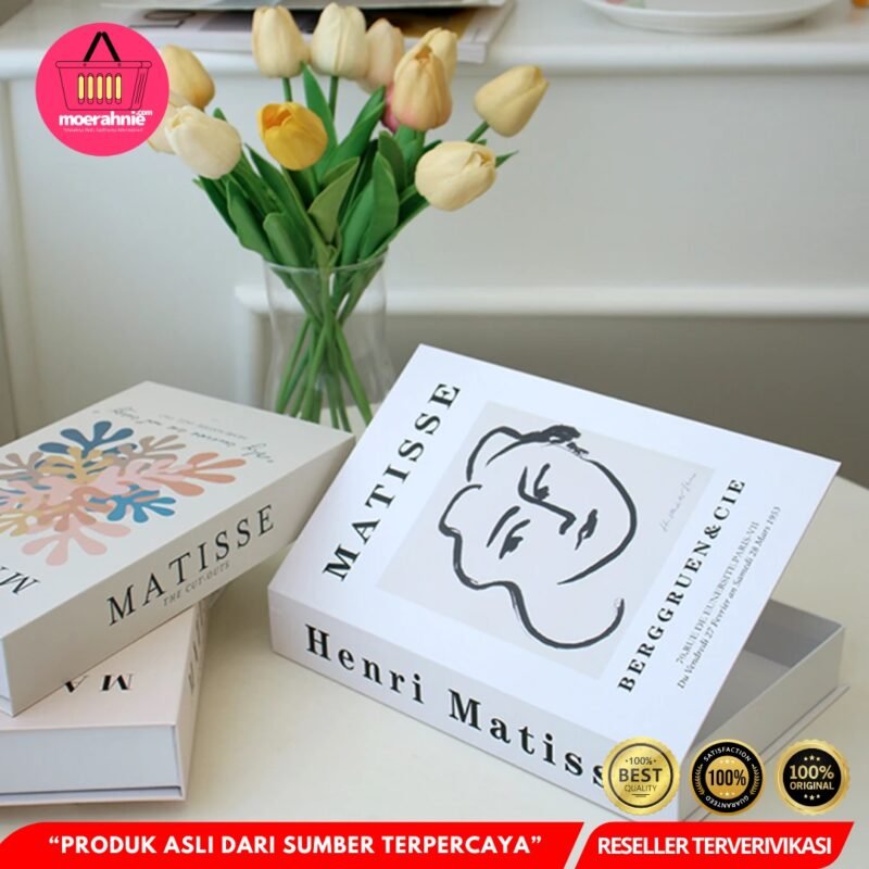 VILEAD Buku Pajangan Palsu Penyimpanan Barang Dummy Book Organizer Matisse - Multi-Color [MRH2] - Image 5