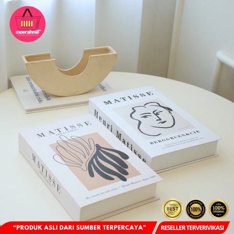 VILEAD Buku Pajangan Palsu Penyimpanan Barang Dummy Book Organizer Matisse - Multi-Color [MRH2] - Image 6