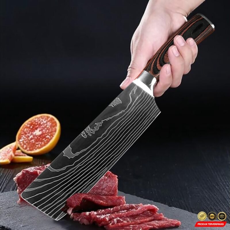 XITUO Pisau dapur Stainless Steel 7 inci Santoku Knife – [MRH2] - Image 6