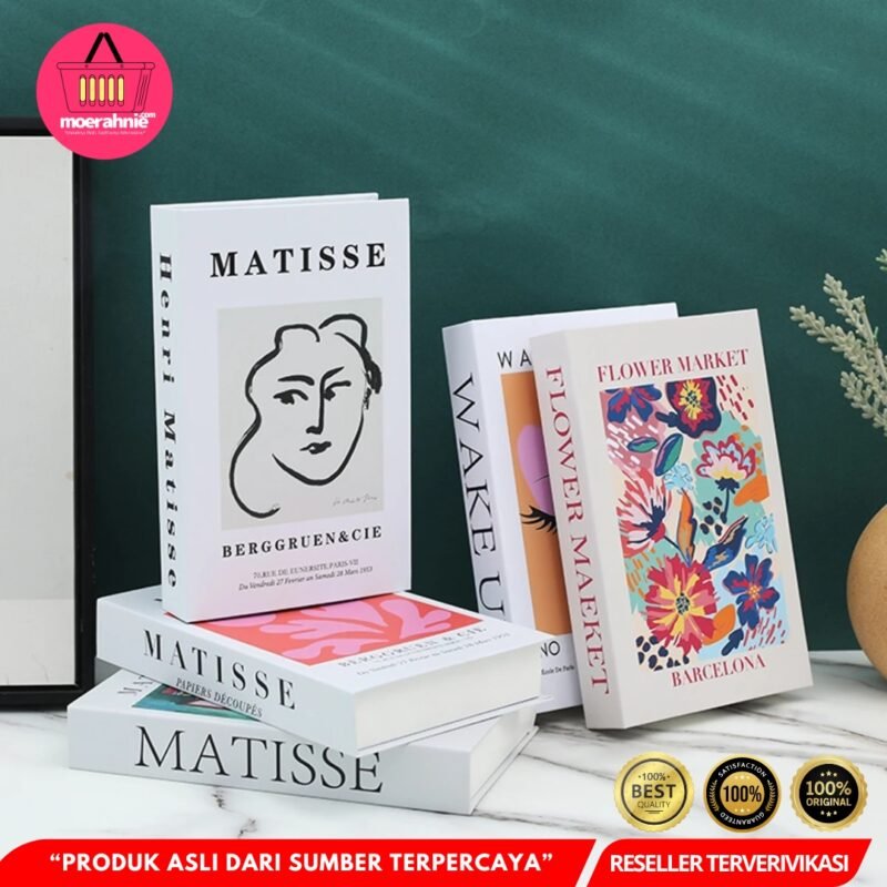 VILEAD Buku Pajangan Palsu Penyimpanan Barang Dummy Book Organizer Matisse - Multi-Color [MRH2] - Image 7