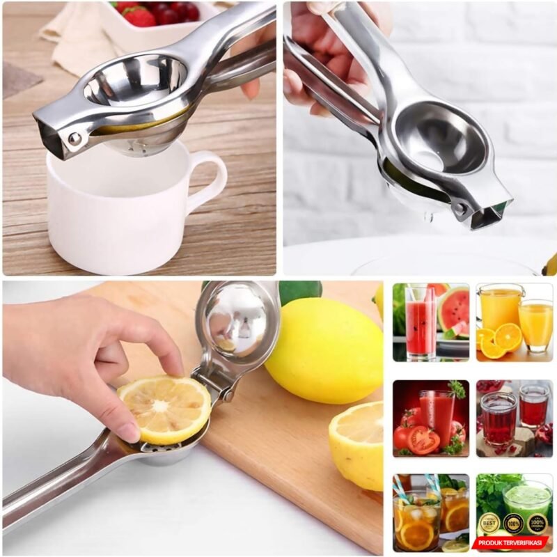 Jinmeiqi Alat Peras Jeruk Lemon Squeezer Pressed Clip Stainless Steel [MRH2] - Image 7