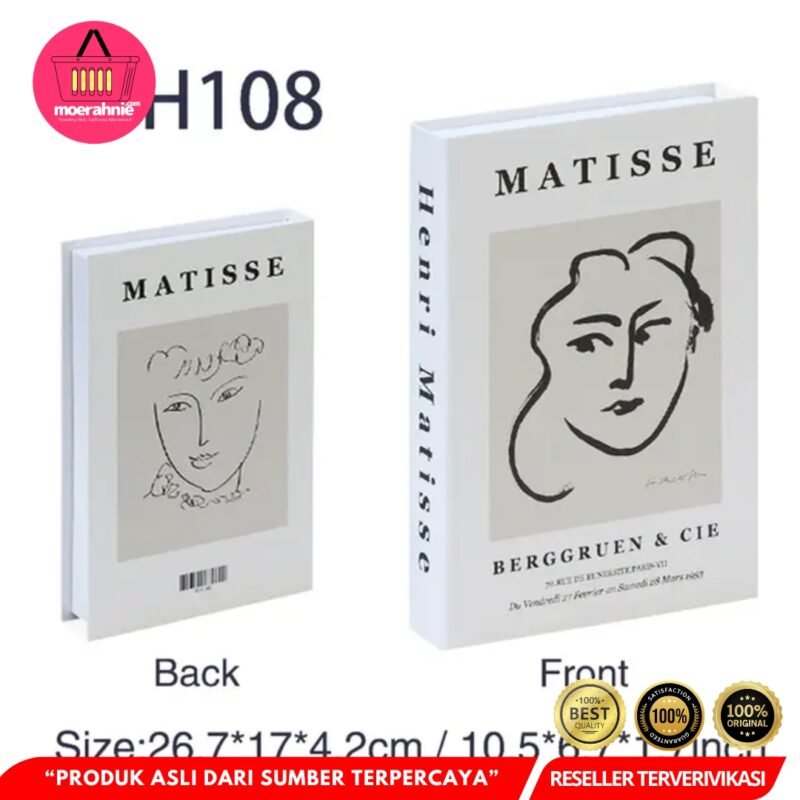 VILEAD Buku Pajangan Palsu Penyimpanan Barang Dummy Book Organizer Matisse - Multi-Color [MRH2] - Image 8