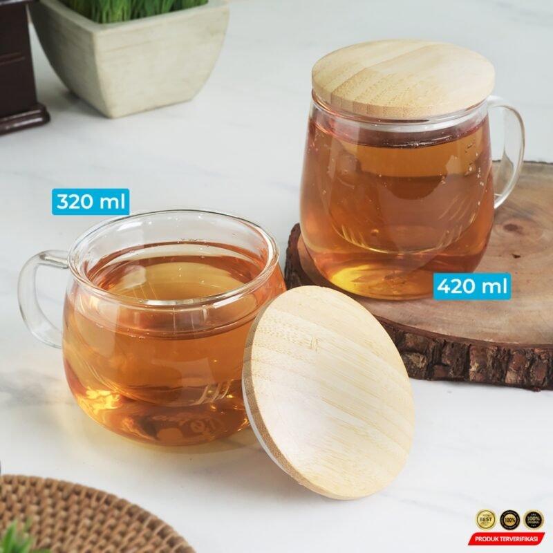 Cangkir Teh Saringan Kaca