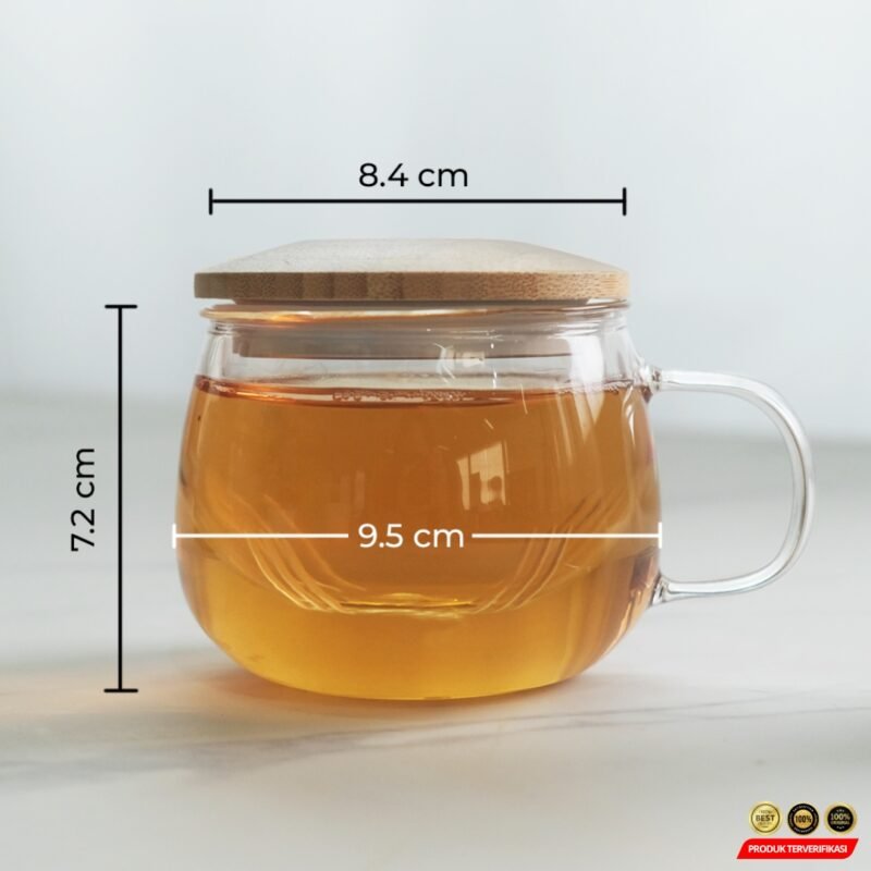 Cangkir Teh Saringan Kaca