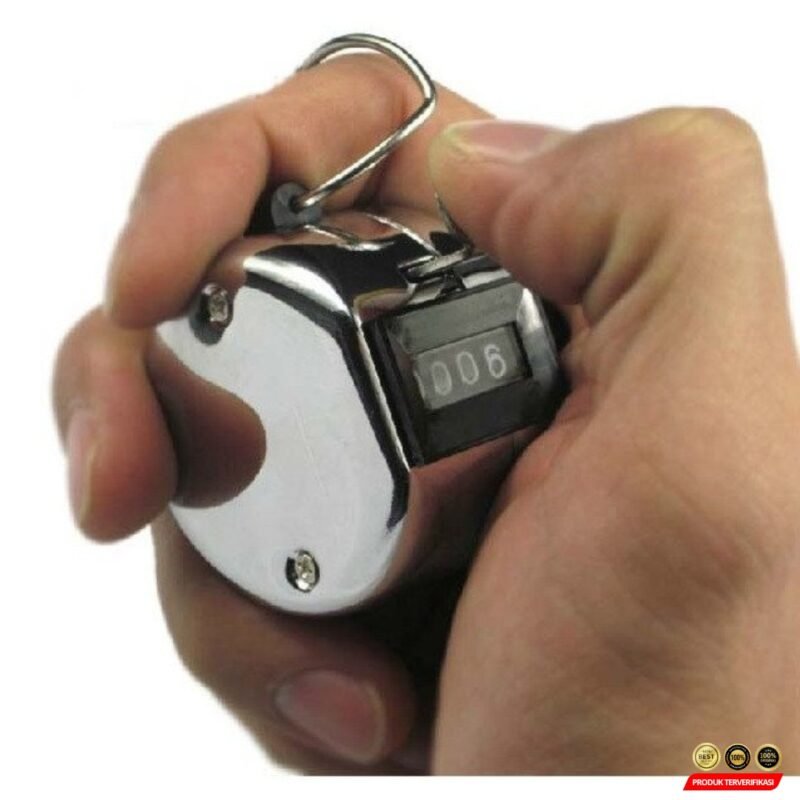 Alat Penghitung Manual Hand Tally Counter 4 Digit - Silver - [MRH2] - Image 6