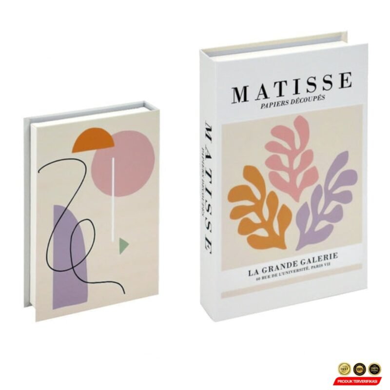 VILEAD Buku Pajangan Palsu Penyimpanan Barang Dummy Book Organizer Matisse - Multi-Color [MRH2] - Image 7