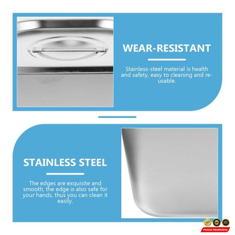 SUPPLE Food Pan Stainless Steel Wadah Makanan Prasmanan dengan Tutup - [MRH1] - Image 3