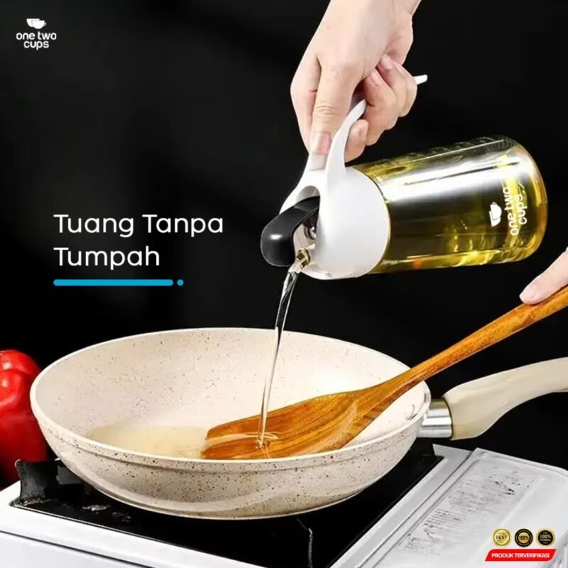 One Two Cups Botol Minyak Serbaguna Seasoning Glass Jar 630ml - [MRH2] - Image 8