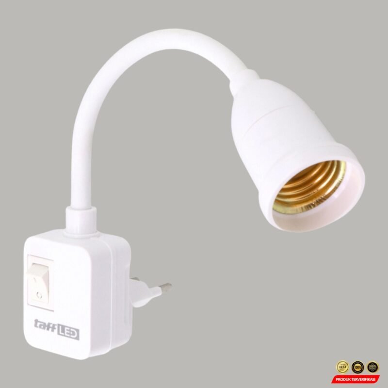TaffLED Fitting Lampu Bohlam LED EU Plug 220V 25A E27 with Switch - White - [MRH2] - Image 9