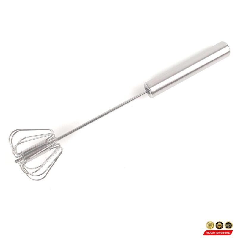 ZHEGW Hand Mixer Mini Semi Otomatis Pengocok Telur Whisk Foamer - Silver - [MRH2] - Image 10
