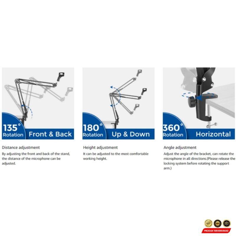 Arm Stand Suspensi Mikrofon