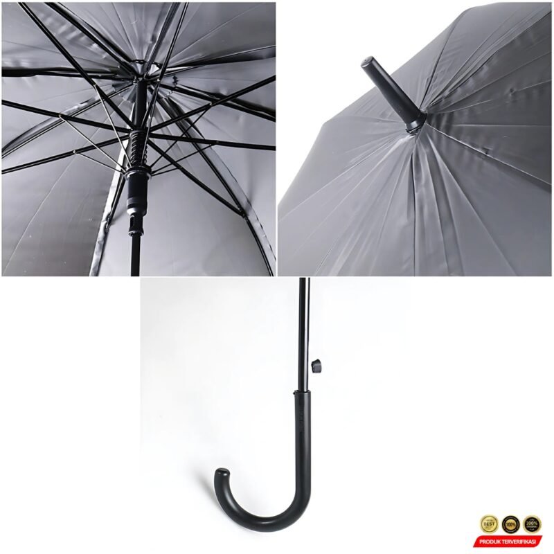 Fancytime Payung Polos PVC 8 Bone 90cm [MRH2] - Image 2