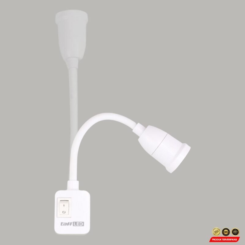 TaffLED Fitting Lampu Bohlam LED EU Plug 220V 25A E27 with Switch - White - [MRH2] - Image 3