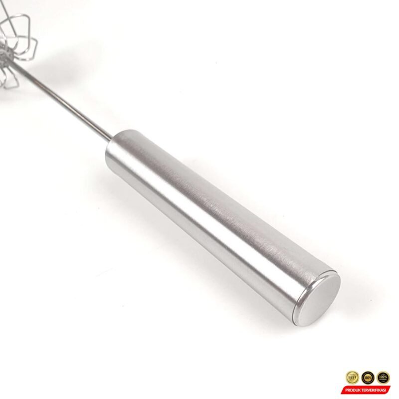 ZHEGW Hand Mixer Mini Semi Otomatis Pengocok Telur Whisk Foamer - Silver - [MRH2] - Image 3