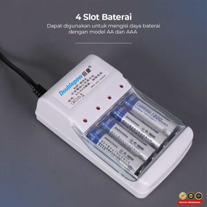 Charger Baterai Rechargeable 4 Slot AA AAA with AA 4 PCS - [MRH1]