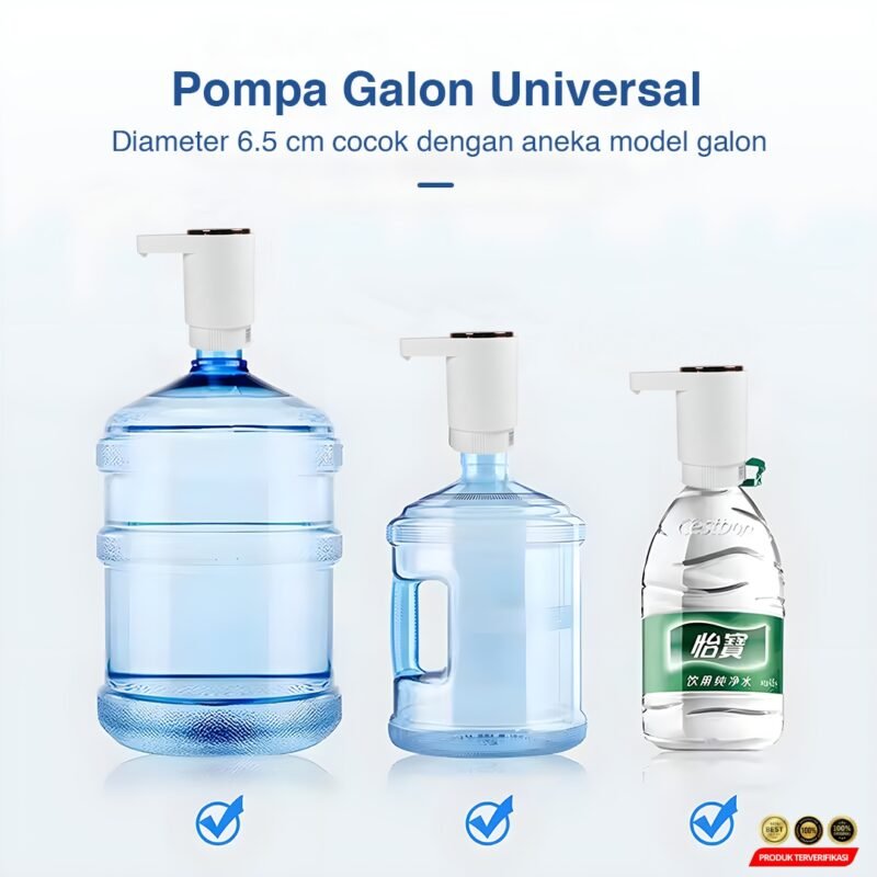 Kings Pompa Galon Elektrik Water One Key Dual Pump 800mAh - White [MRH2] - Image 10