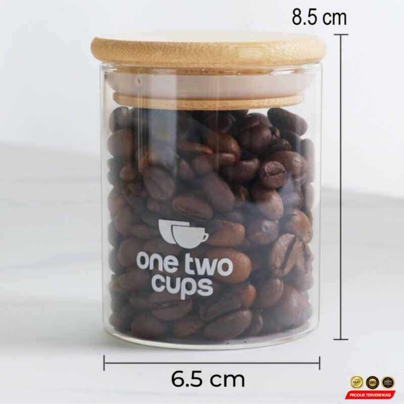 One Two Cups Toples Kaca Penyimpanan Makanan Kedap Udara Storage Jar 250ml - Transparent [MRH2] - Image 11