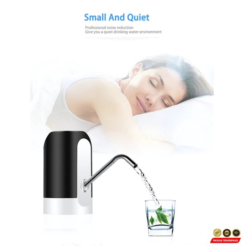 Alloet Pompa Elektrik Air Minum Galon Smart Pumping Rechargeable - Black [MRH2] - Image 8