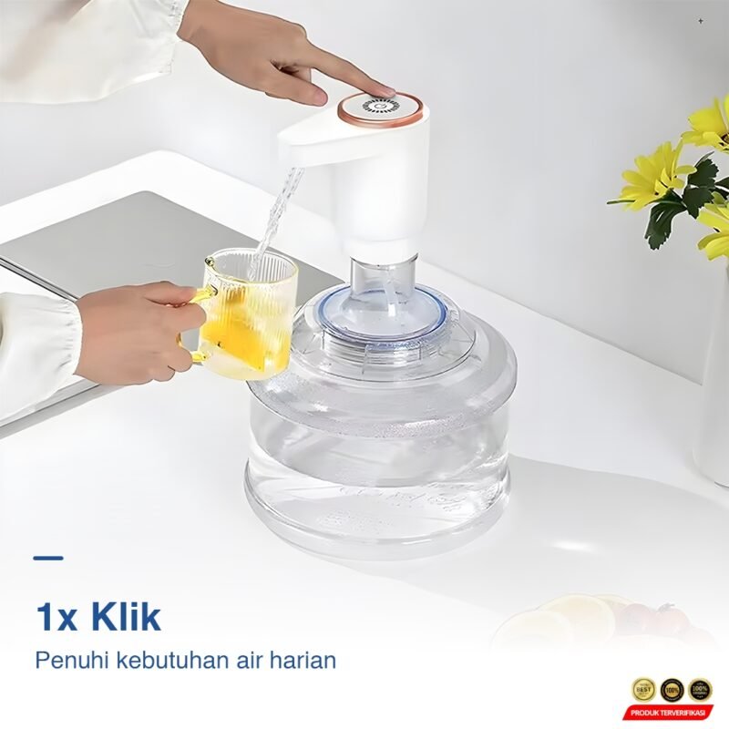 Kings Pompa Galon Elektrik Water One Key Dual Pump 800mAh - White [MRH2] - Image 3
