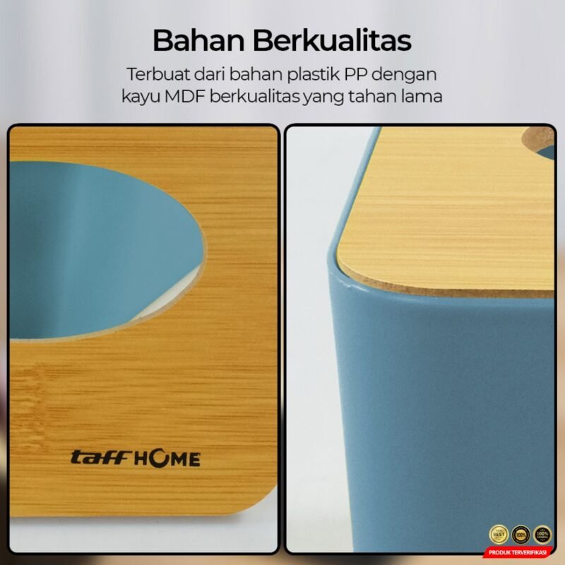 TaffHOME Kotak Tisu Kayu Multifungsi Wooden Tissue Box - [MRH2] - Image 4