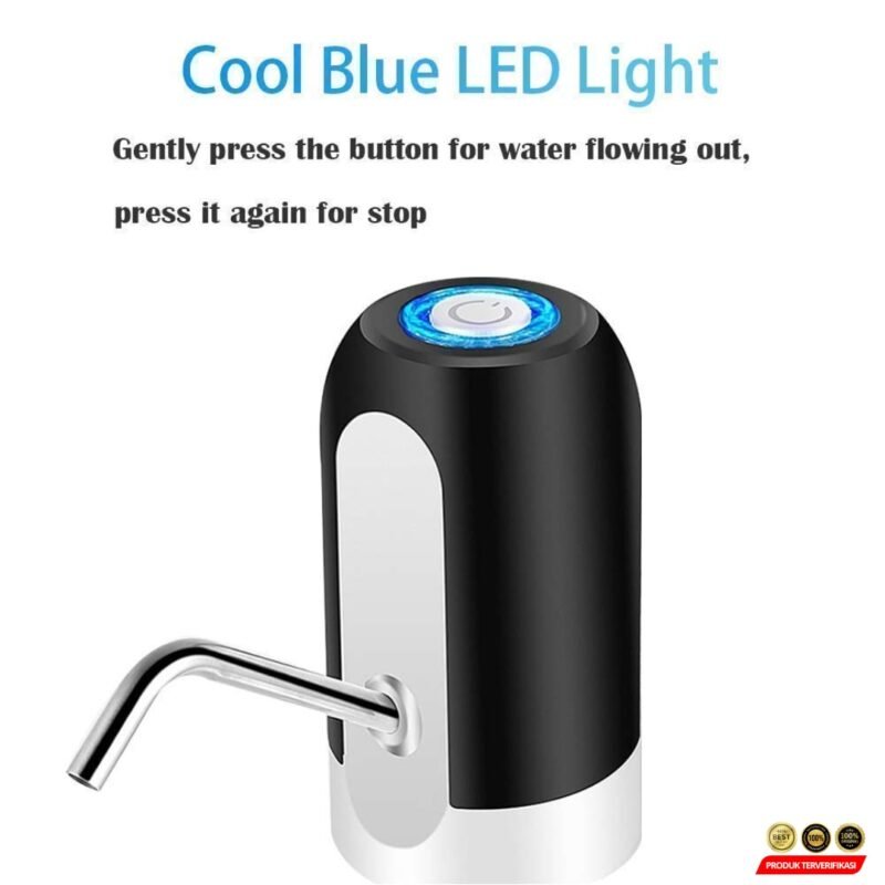 Alloet Pompa Elektrik Air Minum Galon Smart Pumping Rechargeable - Black [MRH2] - Image 4