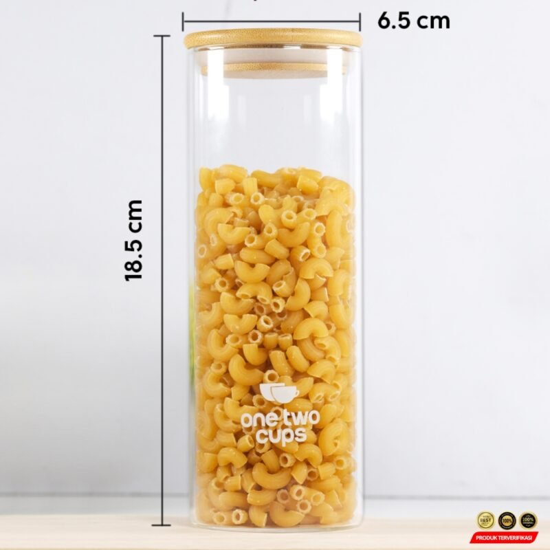 One Two Cups Toples Kaca Penyimpanan Makanan Kedap Udara Storage Jar 250ml - Transparent [MRH2] - Image 10