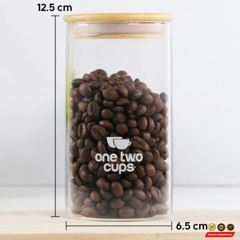 One Two Cups Toples Kaca Penyimpanan Makanan Kedap Udara Storage Jar 250ml - Transparent [MRH2] - Image 3