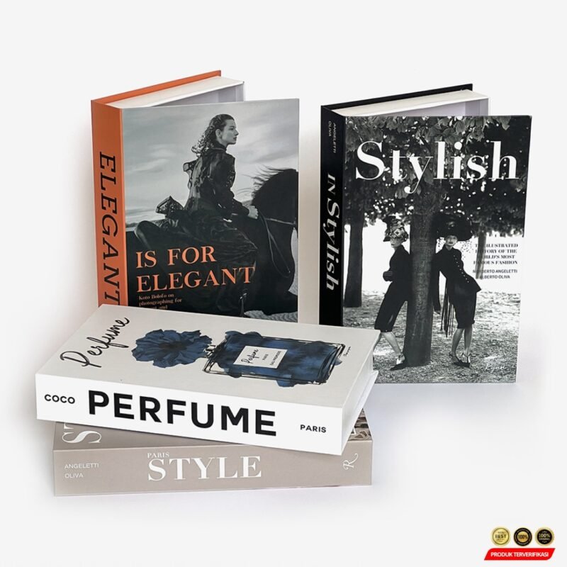 VILEAD Buku Pajangan Palsu Penyimpanan Barang Dummy Book Organizer Perfume Art - Multi-Color [MRH2] - Image 5